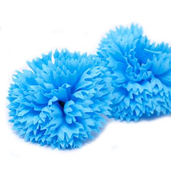 CSFH-43 - Fleurs de savon artisanales - Oeillets - Bleu ciel - Vendu en 50x unité/s par extérieur 3
