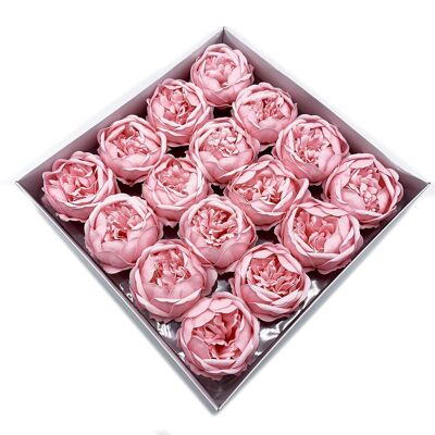 CSFH-60 - Fiore di sapone artigianale - Ext Large Peony - Rosa - Venduto in 16 unità per esterno