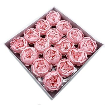 CSFH-60 - Fleur de savon artisanal - Grande pivoine - Rose - Vendu en 16x unité/s par extérieur 1