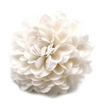 CSFH-63 - Fleur de Savon Artisanale - Petit Chrysanthème - Blanc - Vendu en 28x unité/s par extérieur 2