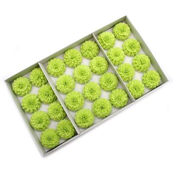 CSFH-65 - Fleur de Savon Artisanal - Petit Chrysanthème - Vert Clair - Vendu en 28x unité/s par extérieur 1