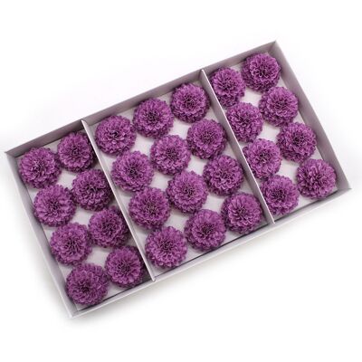 CSFH-66 - Fleur de Savon Artisanale - Petit Chrysanthème - Violet - Vendu en 28x unité/s par extérieur