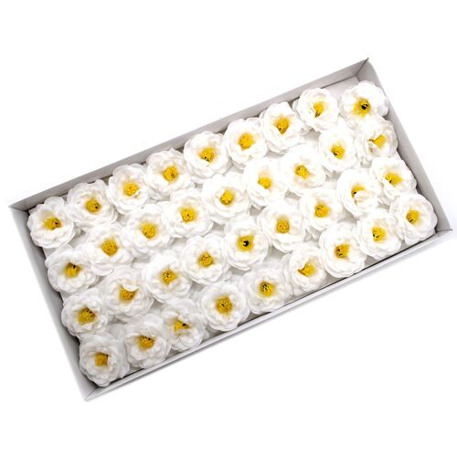 CSFH-68 - Craft Soap Flower - Camellia - White - Sold in 36x unit/s per outer