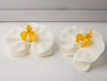 CSFH-75 - Fleur de savon artisanal - Orchidée - Crème - Vendu en 25x unité/s par extérieur 3