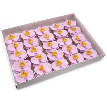 CSFH-77 - Fleur de savon artisanale - Orchidée - Violet clair - Vendu en 25x unité/s par extérieur 1