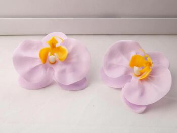 CSFH-77 - Fleur de savon artisanale - Orchidée - Violet clair - Vendu en 25x unité/s par extérieur 3