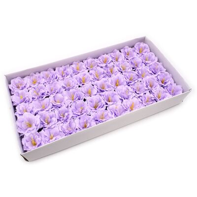 CSFH-83 - Fiore di sapone artigianale - Piccola peonia - Viola chiaro - Venduto in 50 unità/i per esterno