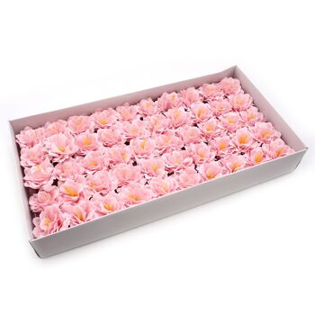 CSFH-81 - Fleur de savon artisanal - Petite pivoine - Rose - Vendu en 50x unité/s par extérieur 1