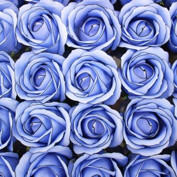 CSFH-87 - Fleurs de savon artisanales - Rose Med - Bleu avec bord noir - Vendu en 50x unité/s par extérieur 3