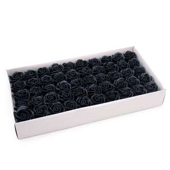 CSFH-89 - Fleurs de savon artisanales - Rose Med - Noir avec bord blanc - Vendu en 50x unité/s par extérieur 1
