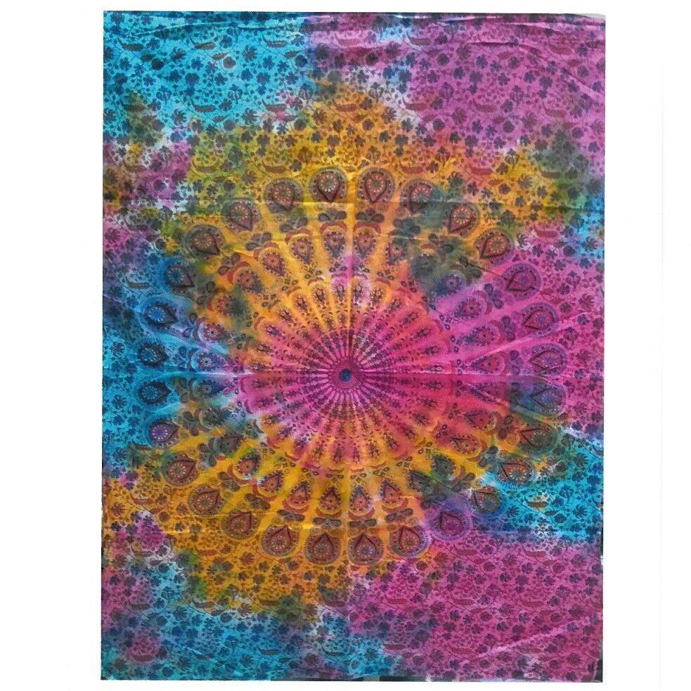 CWA-04 - Arte da parete in cotone - Mandala rotondo - Venduto in 1x unità per esterno