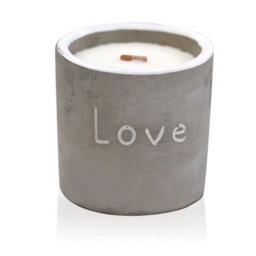 CWC-05 - Med Concrete Soy Candle  - Love - Purple Fig & Casis - Sold in 3x unit/s per outer
