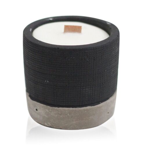 CWC-09 - Pot Concrete Soy Candle - Black - Brandy Butter - Sold in 3x unit/s per outer