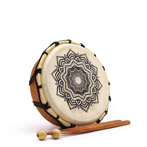 DD-07 - Mandala Shamanic Drum with 1x Stick - 20cm - Sold in 1x unit/s per outer