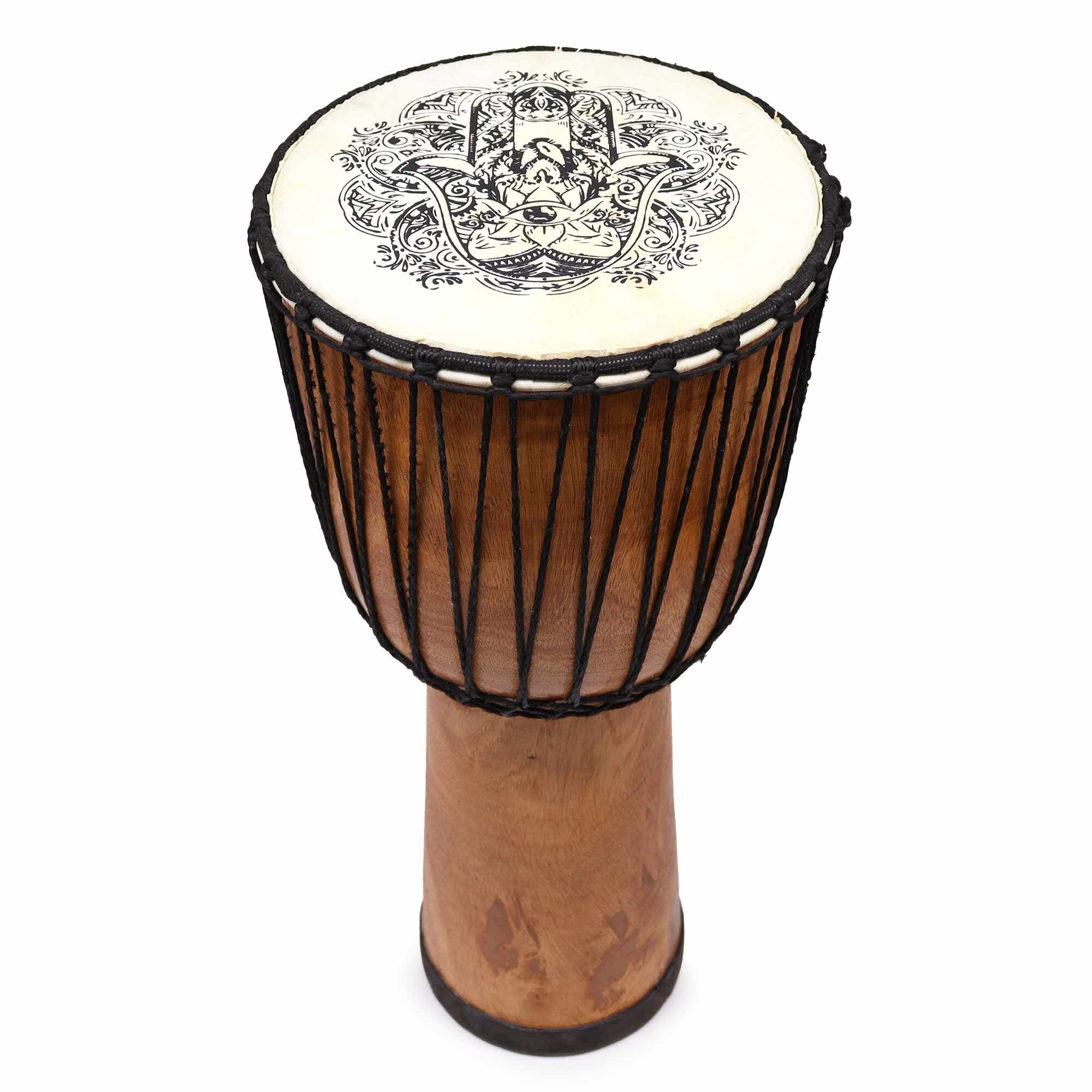 DD-06 - Tambor Djembe hecho a mano con tapa ancha - 50 cm - Se vende en 1x unidad/s por exterior