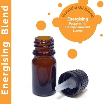 EblUL-01 - Mezcla de aceites esenciales energizantes de 10 ml - Etiqueta blanca - Se vende en 10 unidades por unidad exterior