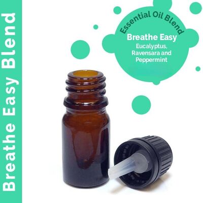 EblUL-02 - Mezcla de aceites esenciales Breathe Easy 10 ml - Etiqueta blanca - Se vende en 10 unidades por exterior