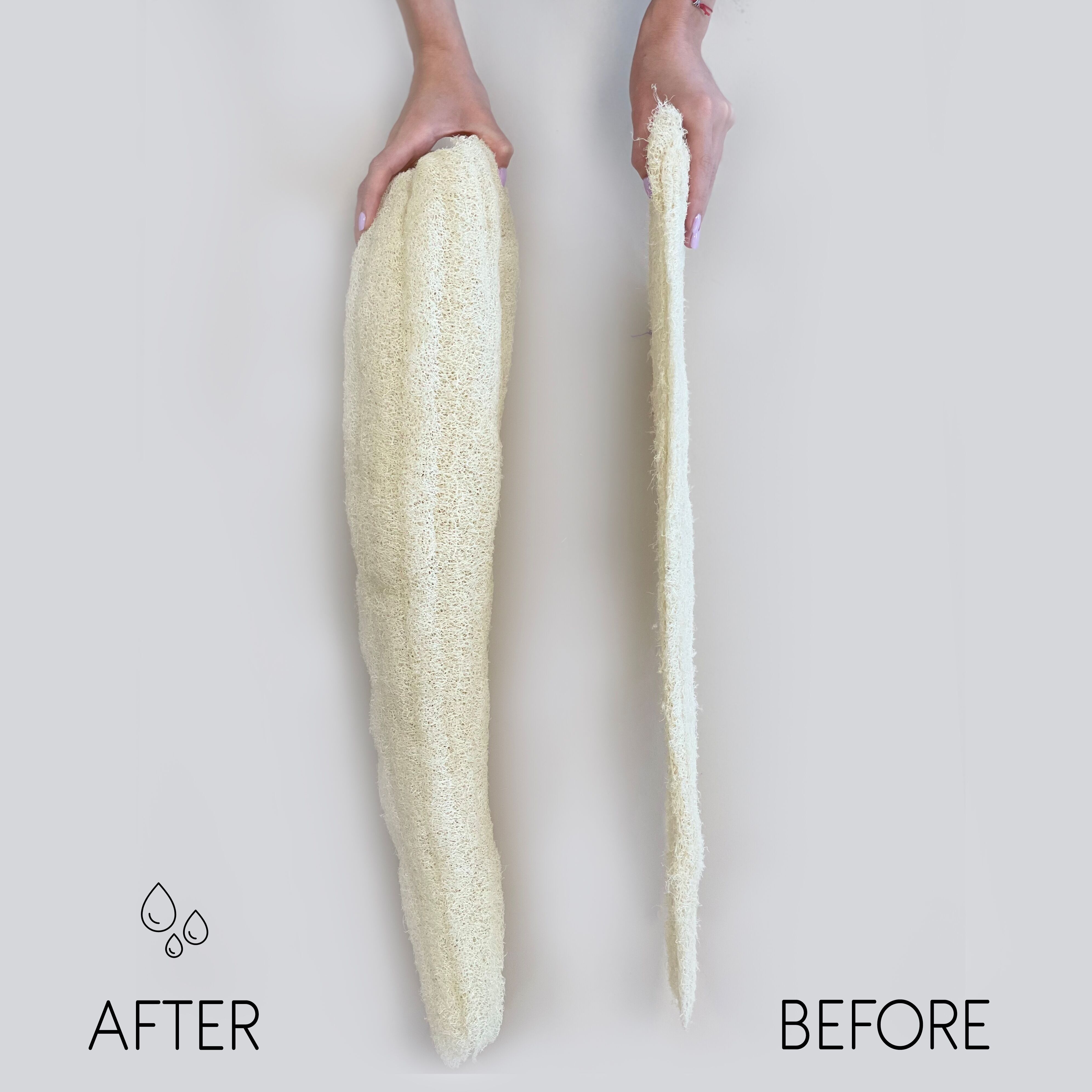 ELLoofah-04 - Ägyptischer Luxus-Luffaschwamm - Komprimiert - 23 cm - Verkauft in 1x Einheit/en pro Umkarton