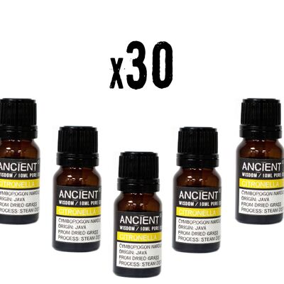 EO-20S - Aceite esencial de citronela de 10 ml - Se vende en 30 unidades/s por exterior