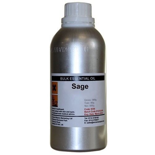 EOB-47 - Sage  Essential Oil - Bulk - 0.5Kg - Sold in 1x unit/s per outer