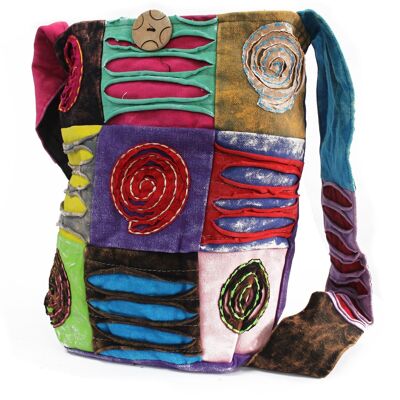 ETB-01 - Ethnic Sling Bag - Violett / Spirale - Verkauft in 1x Einheit/en pro Außenhülle