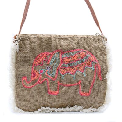 FFB-02 - Fab Fringe Bag - Bordado Elefante - Vendido a 1x unidad/es por exterior