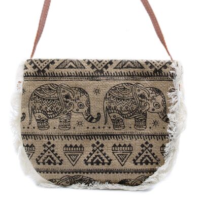 FFB-09 - Bolso Fab Fringe - Estampado Elefante - Vendido en 1x unidad/es por exterior