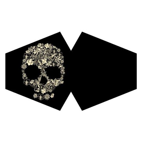 FFM-09 - Reusable Fashion Face Covering - Flower Skull (Adult) - Sold in 3x unit/s per outer
