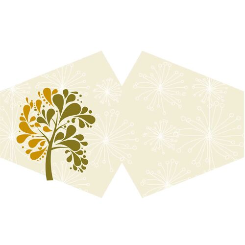 FFM-26 - Reusable Fashion Face Mask - Golden Tree  (Adult) - Sold in 3x unit/s per outer