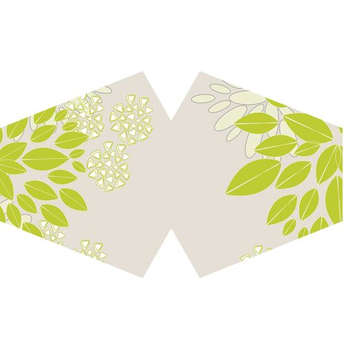 FFM-27 - Reusable Fashion Face Mask - Grean Leaves (Adult) - Sold in 3x unit/s per outer