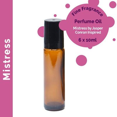FFPOUL-04 - Olio profumato Mistress Fine Fragrance 10 ml - Etichetta bianca - Venduto in 6 unità/i per esterno