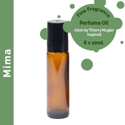FFPOUL-06 - Aceite de perfume de fragancia fina Mima 10 ml - Etiqueta blanca - Se vende en 6 unidades por exterior