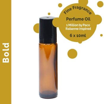 FFPOUL-16 - Huile de parfum audacieuse et fine 10 ml - Étiquette blanche - Vendu en 6x unité/s par extérieur