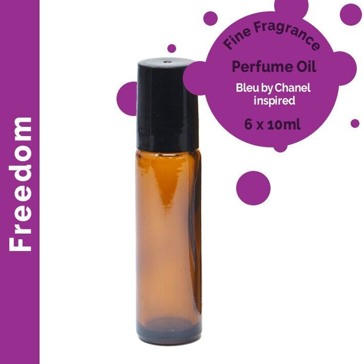 FFPOUL-18 - Aceite de perfume con fragancia fina Freedom 10 ml - Etiqueta blanca - Se vende en 6 unidades por unidad exterior