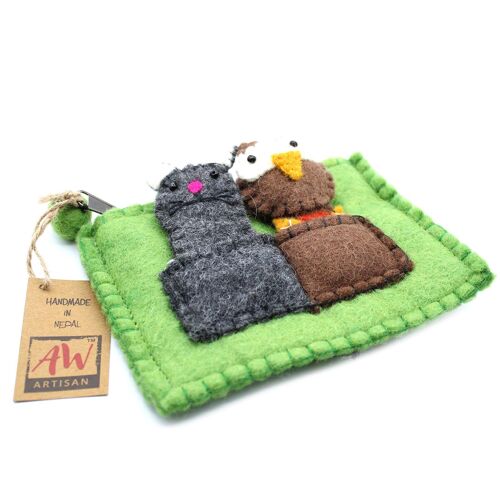 FFPP-05 - Pouch with Finger Puppets - Owl & Pussycat - Sold in 1x unit/s per outer