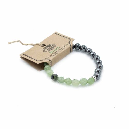 FGemB-08 - Faceted Gemstone Bracelet - Magnetic Jade - Sold in 3x unit/s per outer