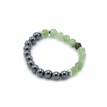 FGemB-08 - Bracelet de pierres précieuses à facettes - Jade magnétique - Vendu en 3x unité/s par extérieur 2