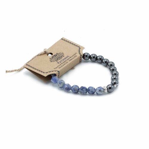 FGemB-11 - Faceted Gemstone Bracelet - Magnetic Sodalite - Sold in 3x unit/s per outer