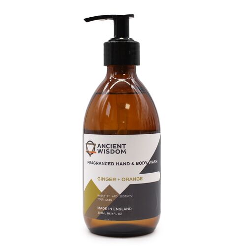 FHBW-01 - Ginger & Orange Hand & Body Wash  300ml - Sold in 4x unit/s per outer