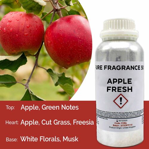 FOBP-04 - Apple-Fresh Pure Fragrance Oil - 500ml - Sold in 1x unit/s per outer