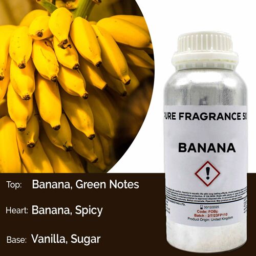 FOBp-110 - Soft Banana Pure Fragrance Oil - 500ml - Sold in 1x unit/s per outer