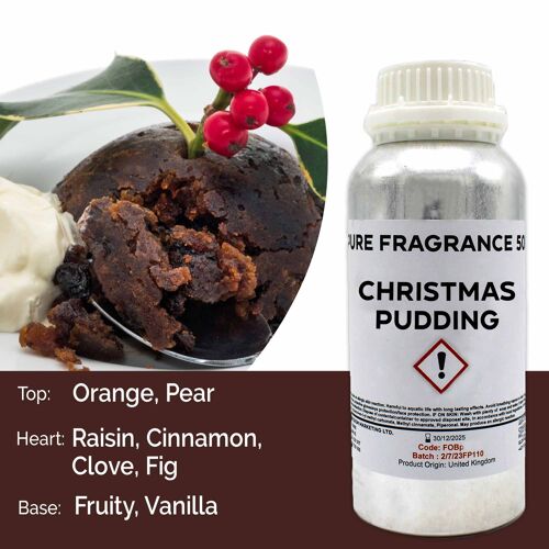 FOBP-148 - Christmas Pudding Pure Fragrance Oil - 500ml - Sold in 1x unit/s per outer