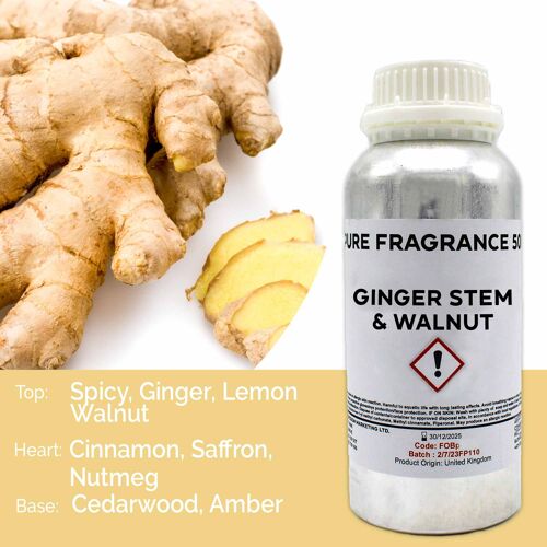 FOBP-161 - Ginger Stem & Walnut Pure Fragrance Oil - 500ml - Sold in 1x unit/s per outer
