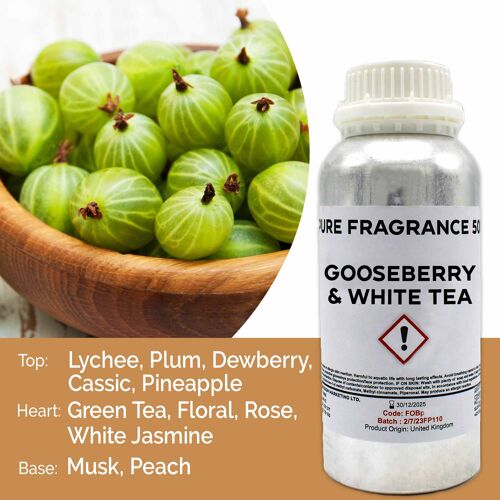 FOBP-163 - Gooseberry & White Tea Pure Fragrance Oil - 500ml - Sold in 1x unit/s per outer