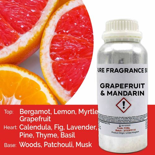 FOBP-164 - Grapefruit & Mandarin Pure Fragrance Oil - 500ml - Sold in 1x unit/s per outer
