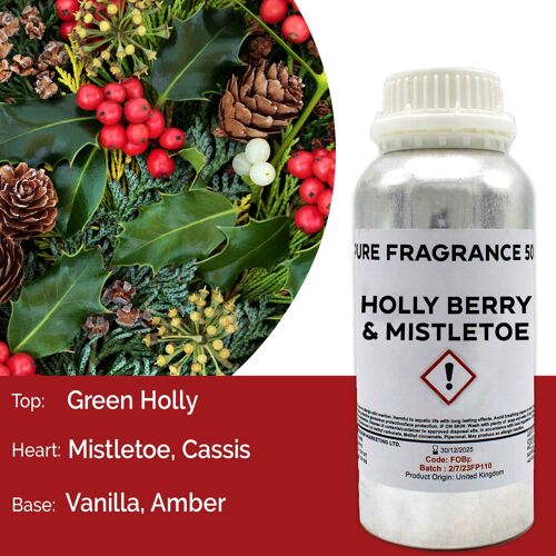 FOBP-168 - Holly Berry & Mistletoe Pure Fragrance Oil - 500ml - Sold in 1x unit/s per outer