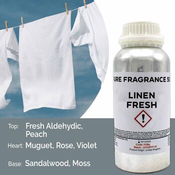 FOBP-175 - Huile parfumée pure fraîcheur de lin - 500 ml - Vendu en 1x unité/s par extérieur