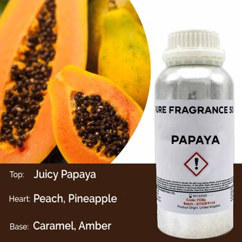 FOBP-188 - Huile parfumée pure de papaye - 500 ml - Vendue en 1x unité/s par extérieur