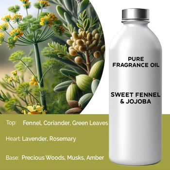 FOBP-202 - Huile parfumée au fenouil doux et au jojoba - 500 ml - Vendue en 1x unité/s par extérieur 1