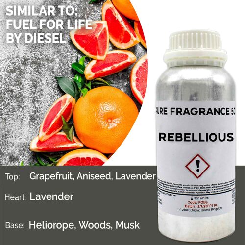 FOBP-223 - Rebellious Pure Fragrance Oil - 500ml - Sold in 1x unit/s per outer